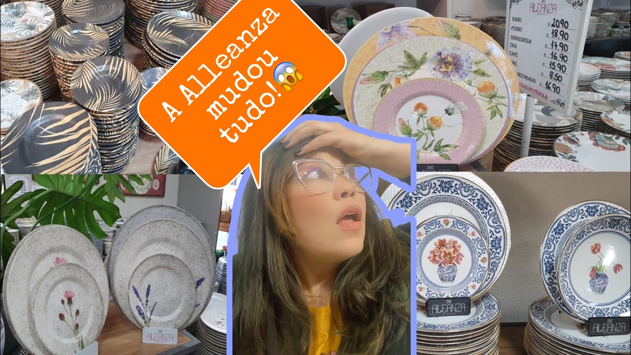 😱A LOJA ALLEANZA MUDOU TODAS AS LINHAS DE PRATOS | LANÇAMENTO DE UM TIPO DE LOUÇA NOVA😳