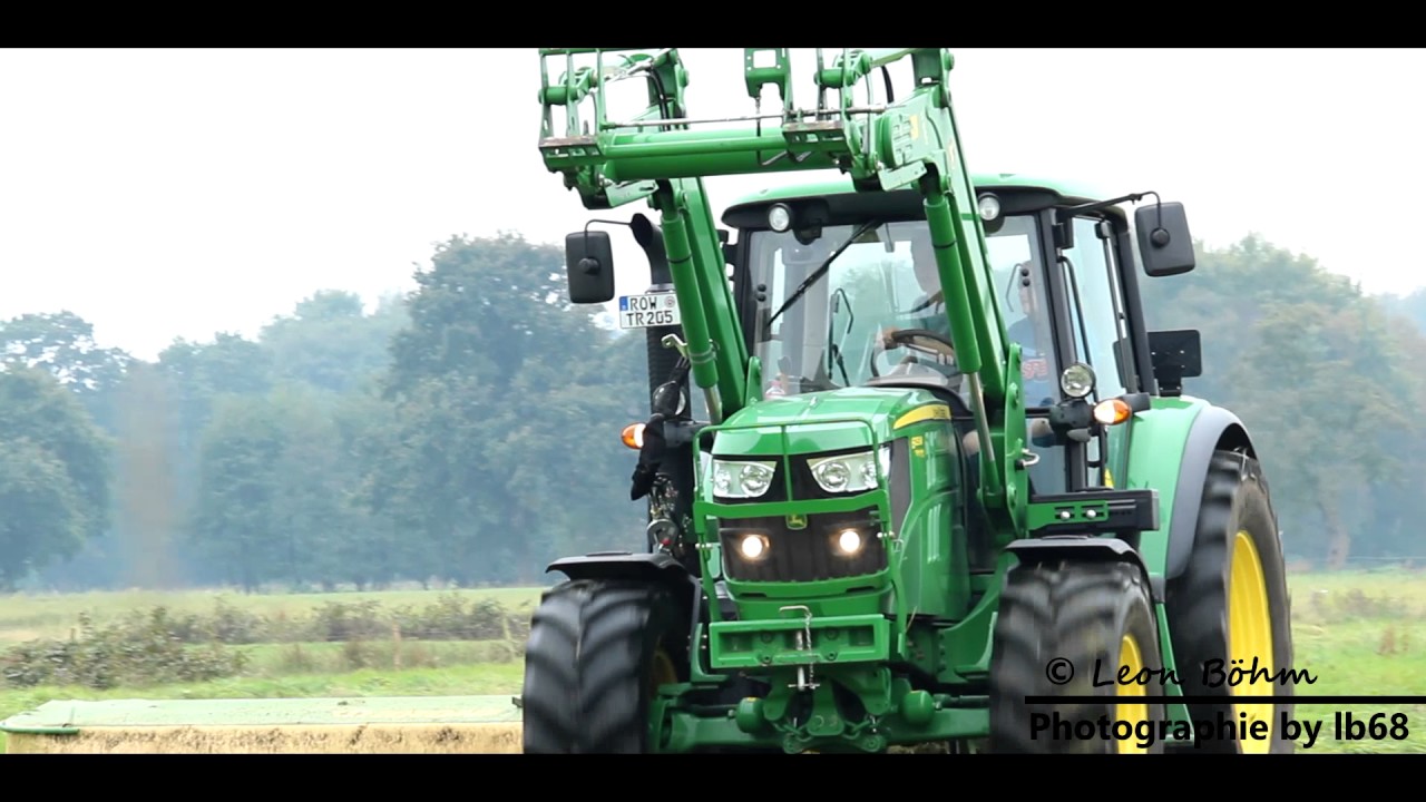 Mähen|John Deere 6105M+Krone Active Mow 320|HD|Canon