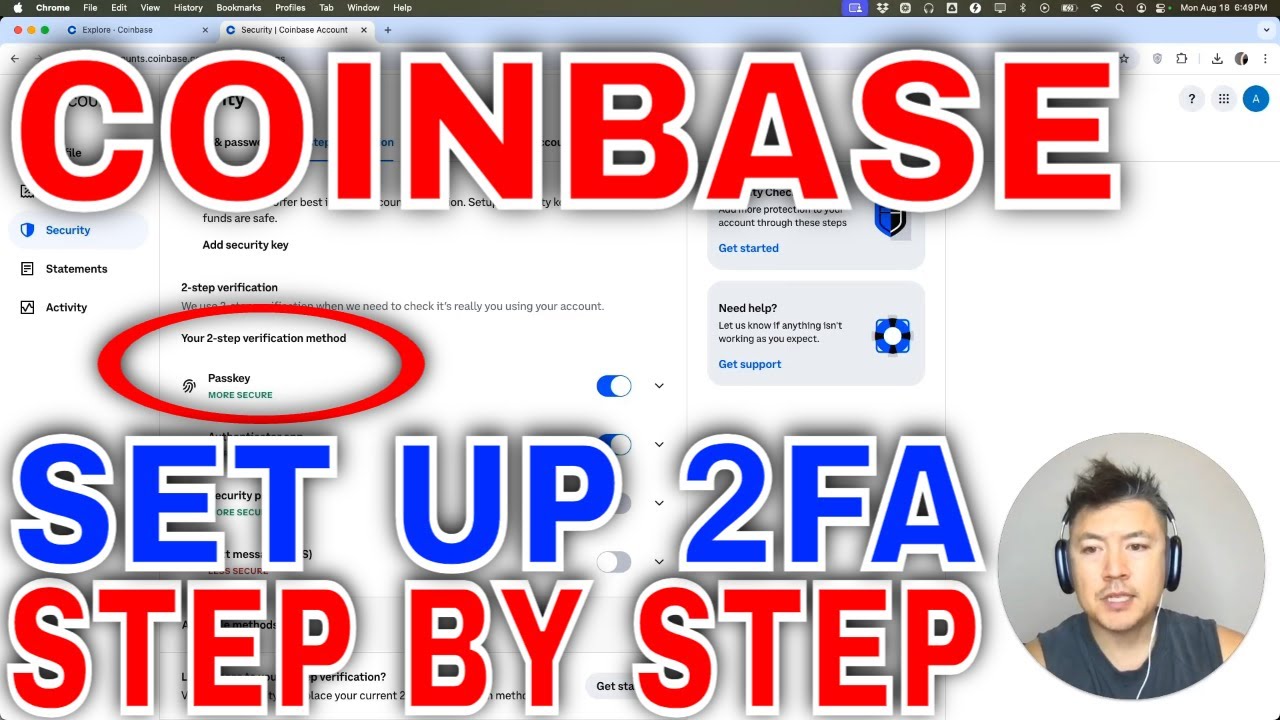 ✅ How To Set Up Coinbase Two Factor Authentication 2FA 🔴