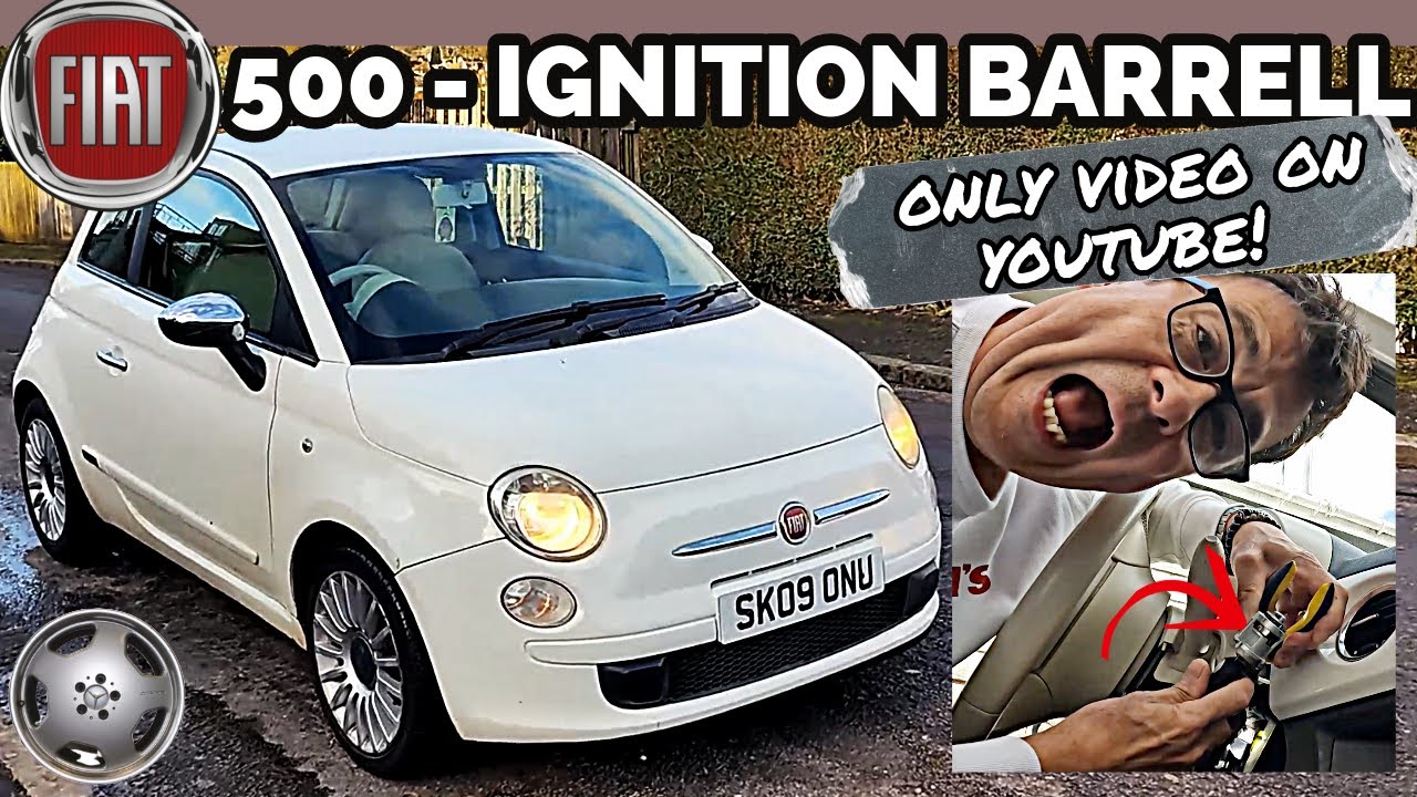 Как снять замок зажигания Fiat 500 - для получения кода ключа!