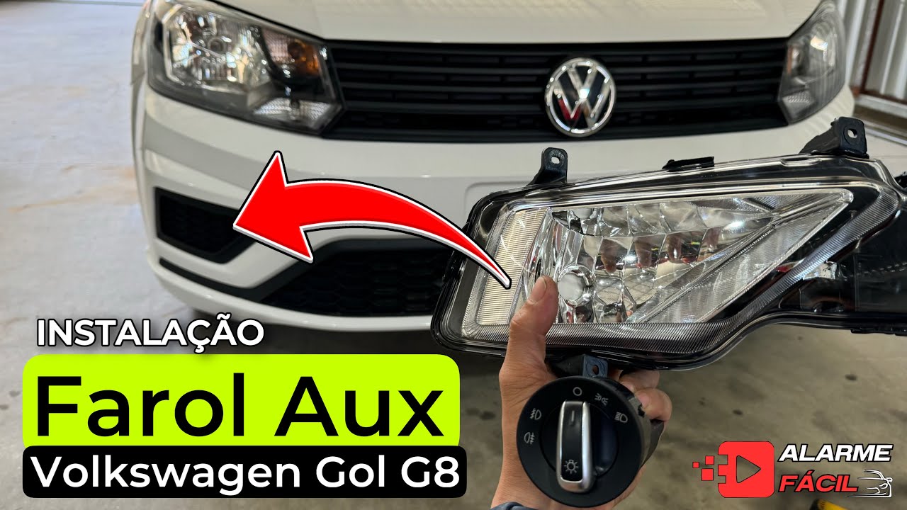 Instalação Kit de Farol Auxiliar Volkswagen Gol G8 ✅