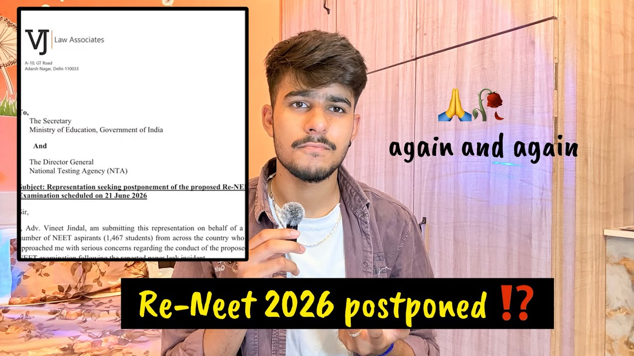 Re-NEET 2026 POSTPONED again ⁉️ #nta #reneet