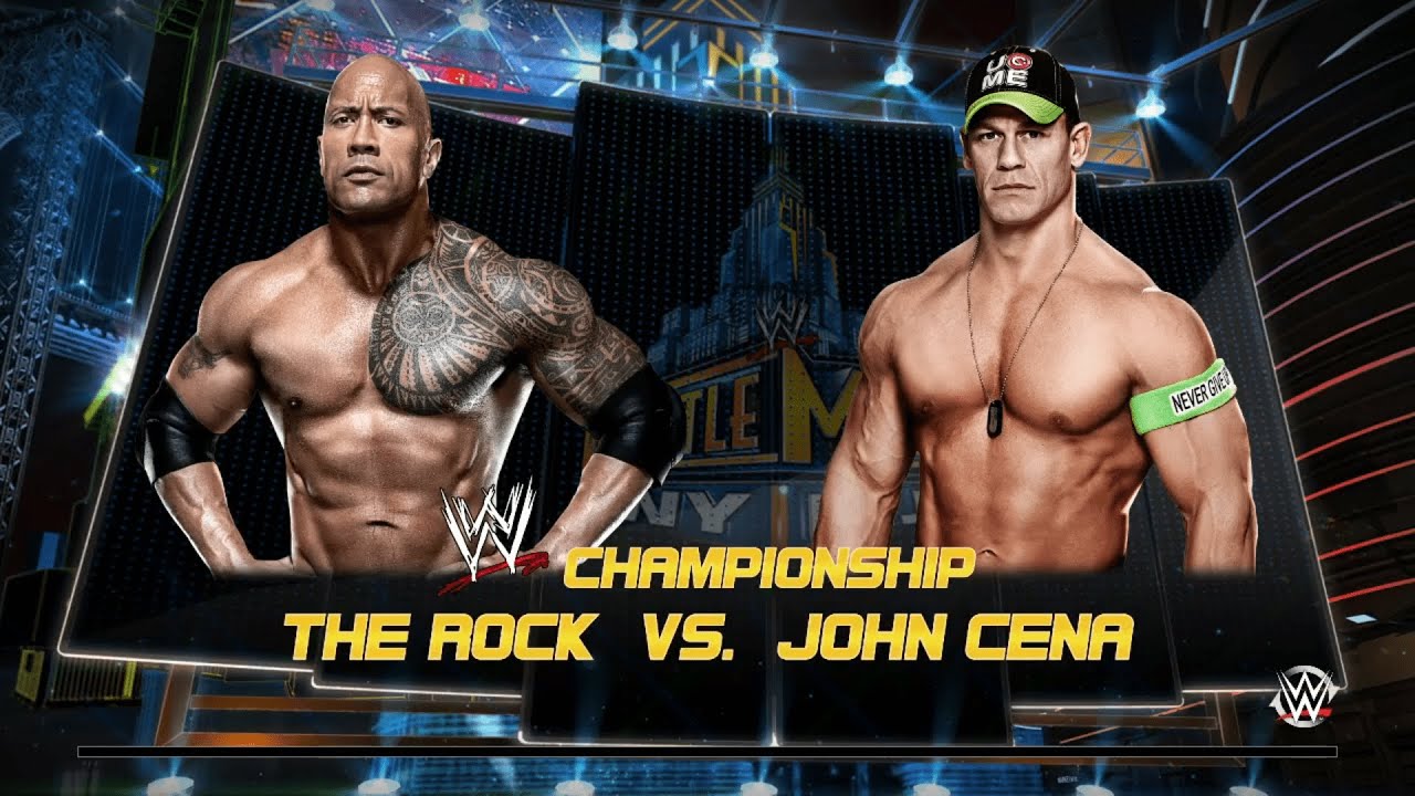 The Rock vs John Cena WWE Championship match WWE 2K15 PC
