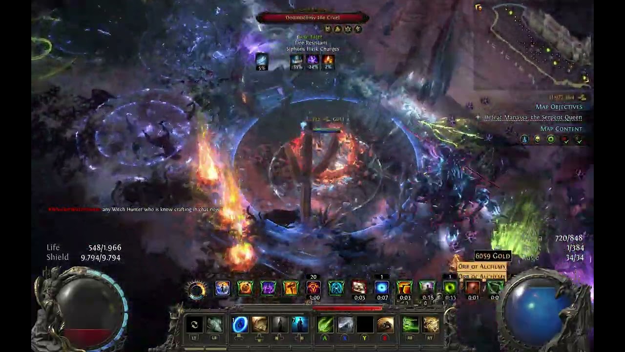 Glacial Lance Lich T16 Map + Abyssal Run + Increased Difficulty Each Pit Close