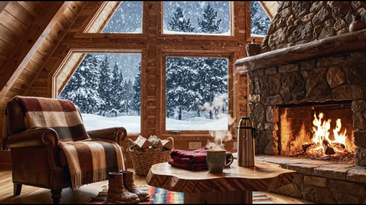 COLORADO ROCKY MOUNTAIN DURING HEAVY SNOWSTORM | 2 HOURS LOOP PERFECT FOR DEEP SLEEP