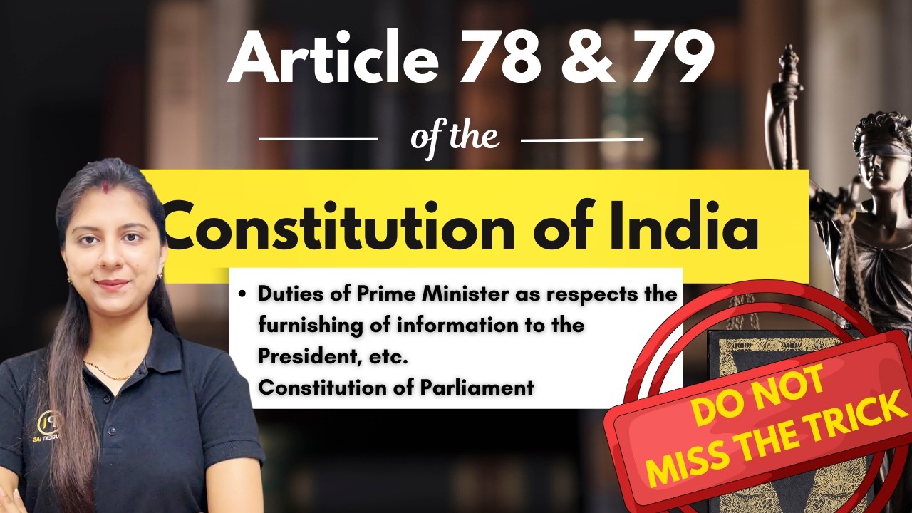 Article 78 | Article 79 | Indian Polity | PM’s Constitutional Duties | Why Parliament Is Supreme