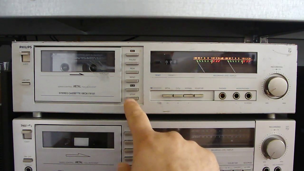 + PHILIPS F6121 stereo CASSETTE DECK prezentacja +