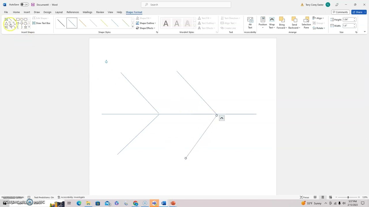 Fishbone Diagram in Microsoft Word-Video