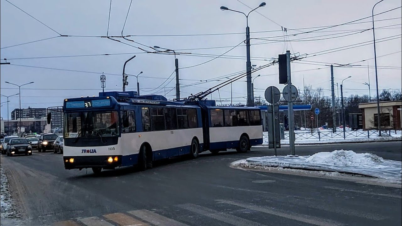 Троллейбус, маршрут №37 ТролЗа-62052.02 б.1135 (02.01.2022) Санкт-Петербург