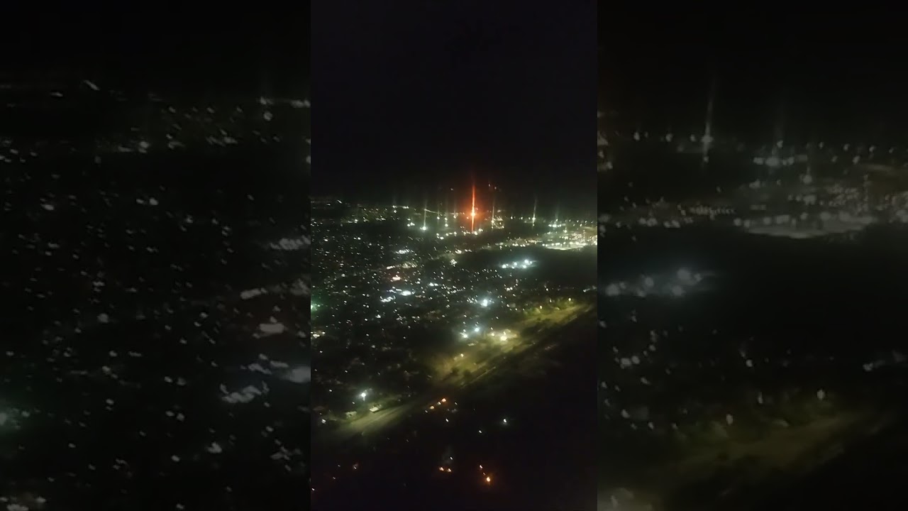 Volando de la CDMX a Tampico Tamaulipas. Aterrizaje de noche.