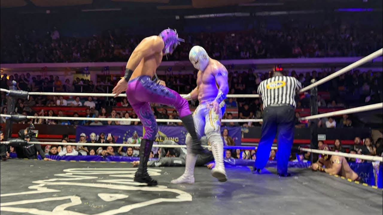 Lucha estelar Soberano Jr y Difunto 🆚 Místico y Máscara Dorada en Guerreros de Acero 