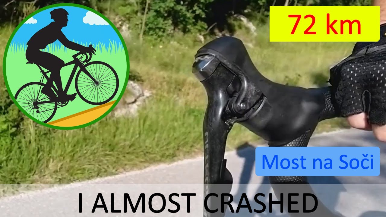 Cycling in Slovenia to Most na Soči and along river Soča, 72 km, I almost crashed on the way!