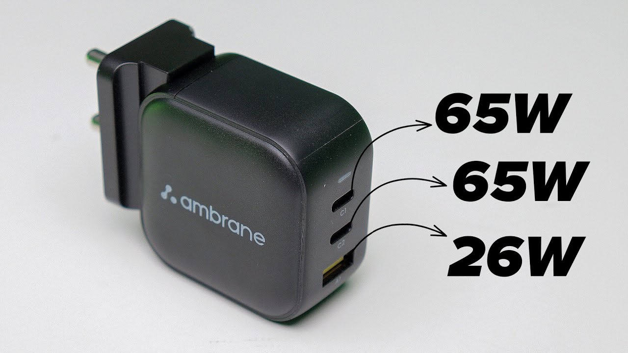 Обзор зарядного устройства Ambrane 65W Gan — лучший адаптер для мобильного телефона/ноутбука?