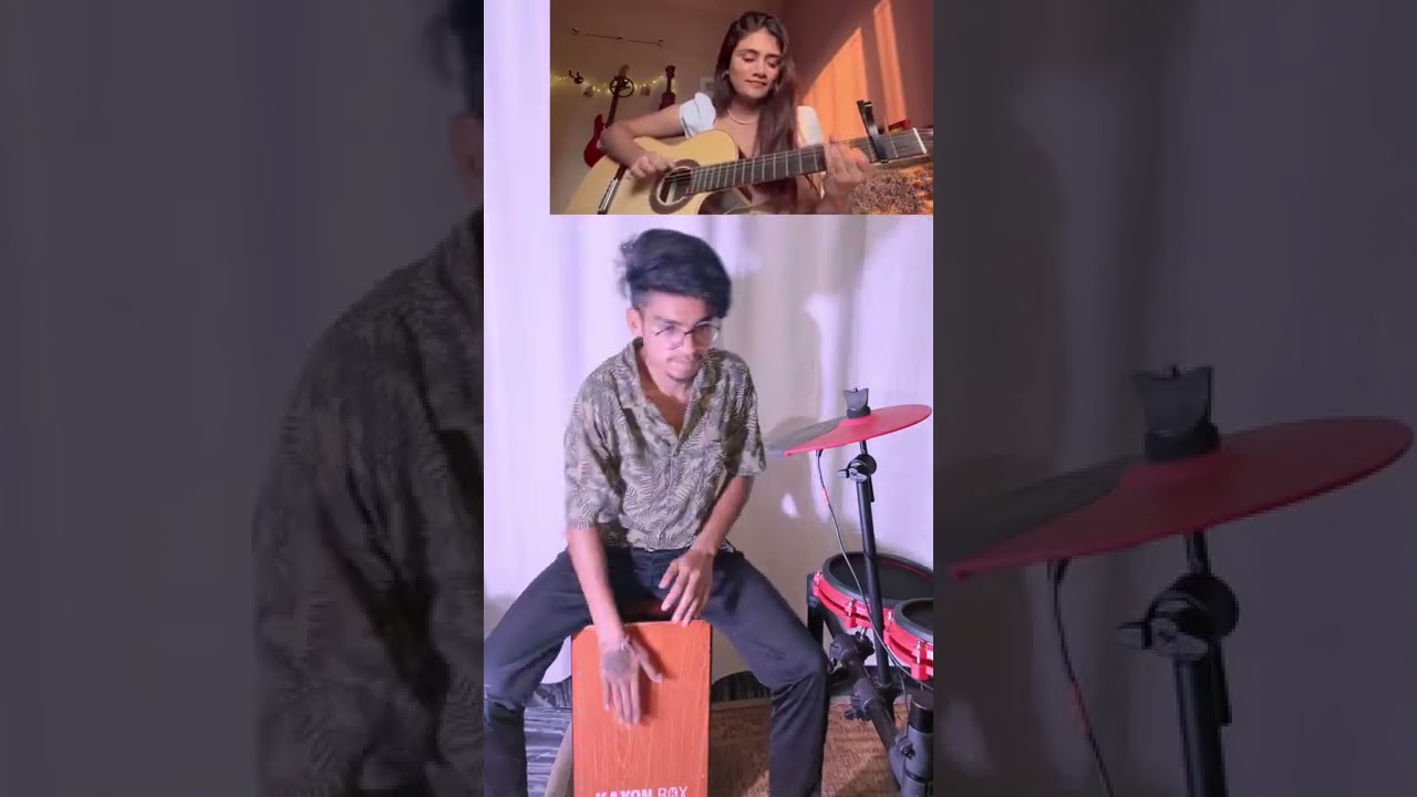 pasoori cajon cover with mihika ✨.       #music #fingerstyleguitar #cajon #mihika