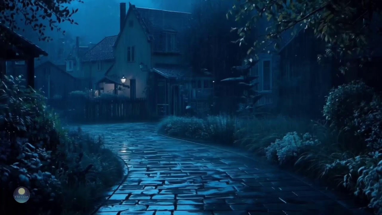 Relaxing rain Sounds & Soft Lofi in a Quiet Night Garden