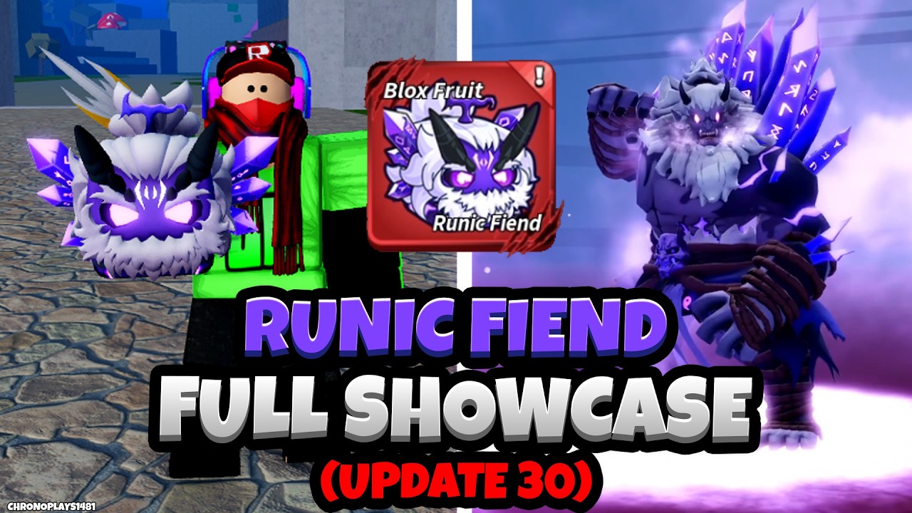 NEW Runic Fiend Fruit Skin FULL SHOWCASE (Blox Fruits Update 30)