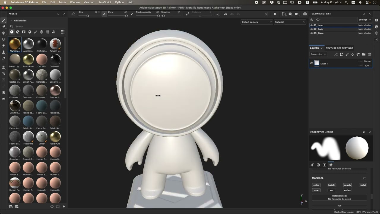 Substance 3D Painter. Курс 2. Урок 1: Основы работы и применение материалов.