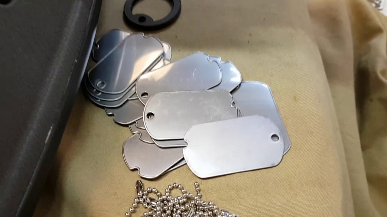 Dog tags US ARMY WWII - DEMO ADDRESSOGRAPH - Militaria - Carentan, Normandie
