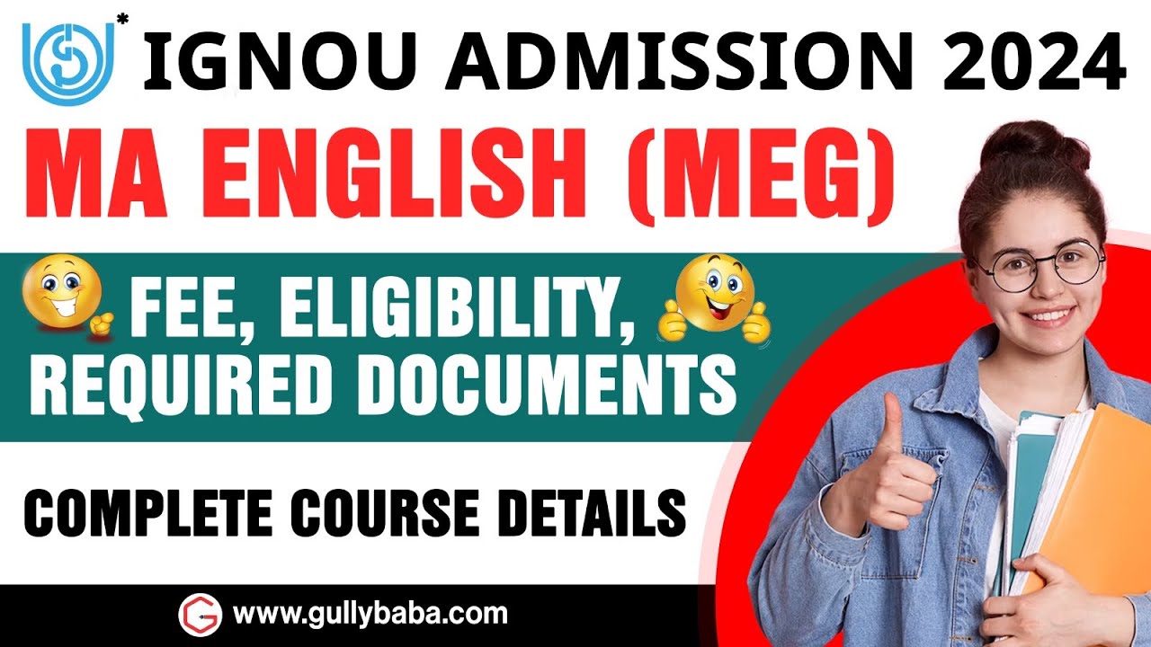 IGNOU MA English (MEG) Course And Admission Complete Information || IGNOU Admission 2024