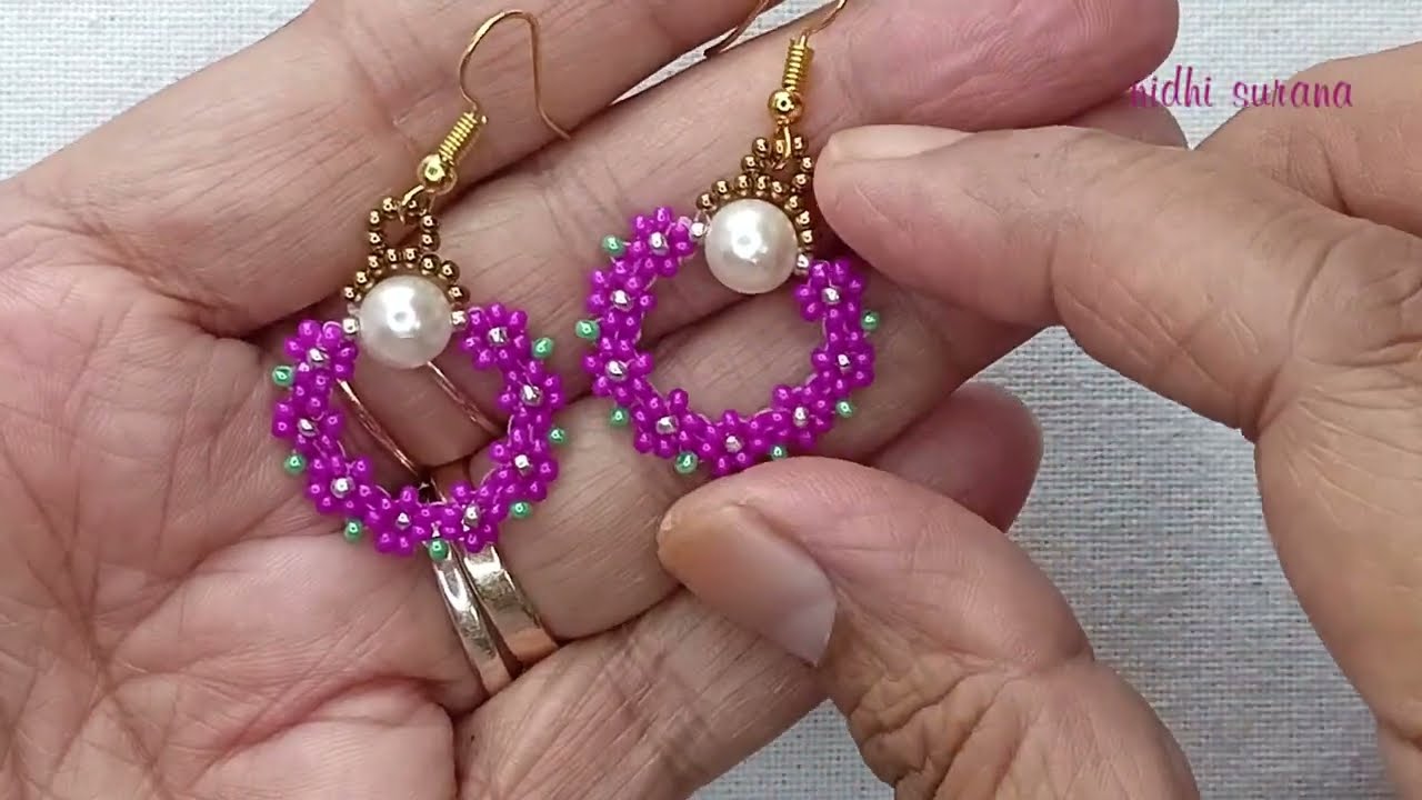 Floral Delight Earrings/Jewelry making tutorial/Aretes Diy