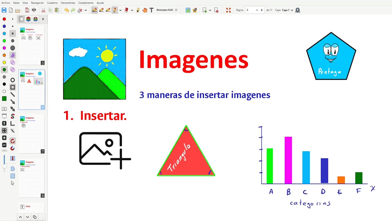 Cómo insertar imágenes en pizarra virtual para videos explicativos