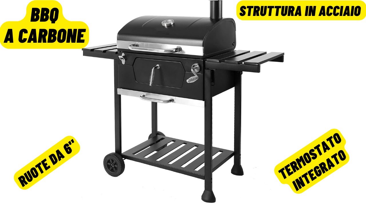 Barbecue a Carbone con Ruote e Carrello - Grigliare non &egrave; mai stato cos&igrave; facile! #bbq