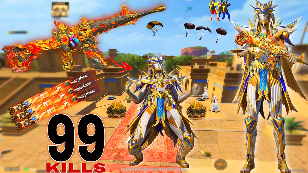 New M4 Is INSANE🔥99 Kills with Pharaoh Mythic | PUBG SAMSUNG,A7, A8,J4,15,J6,17,J2,J3,XS,A3,A4,A5,A6