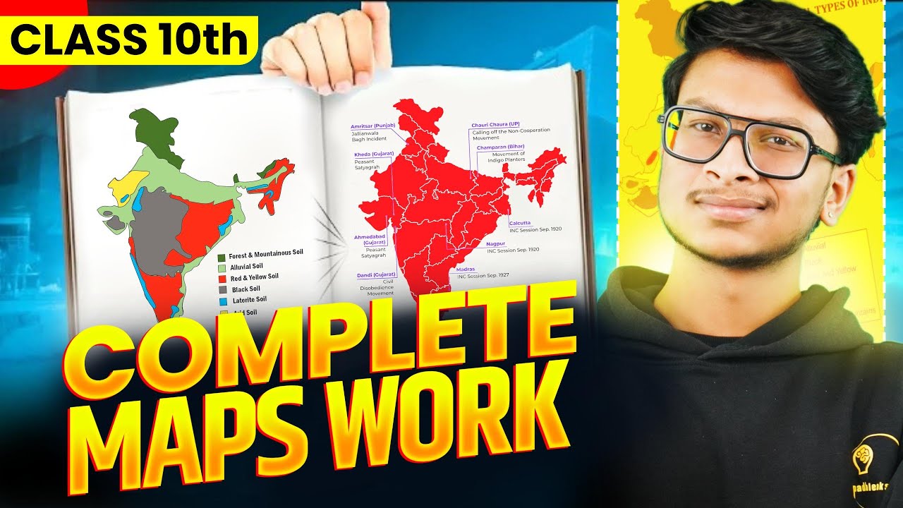 Complete Map Works 🔥 In One video Class 10th Social science