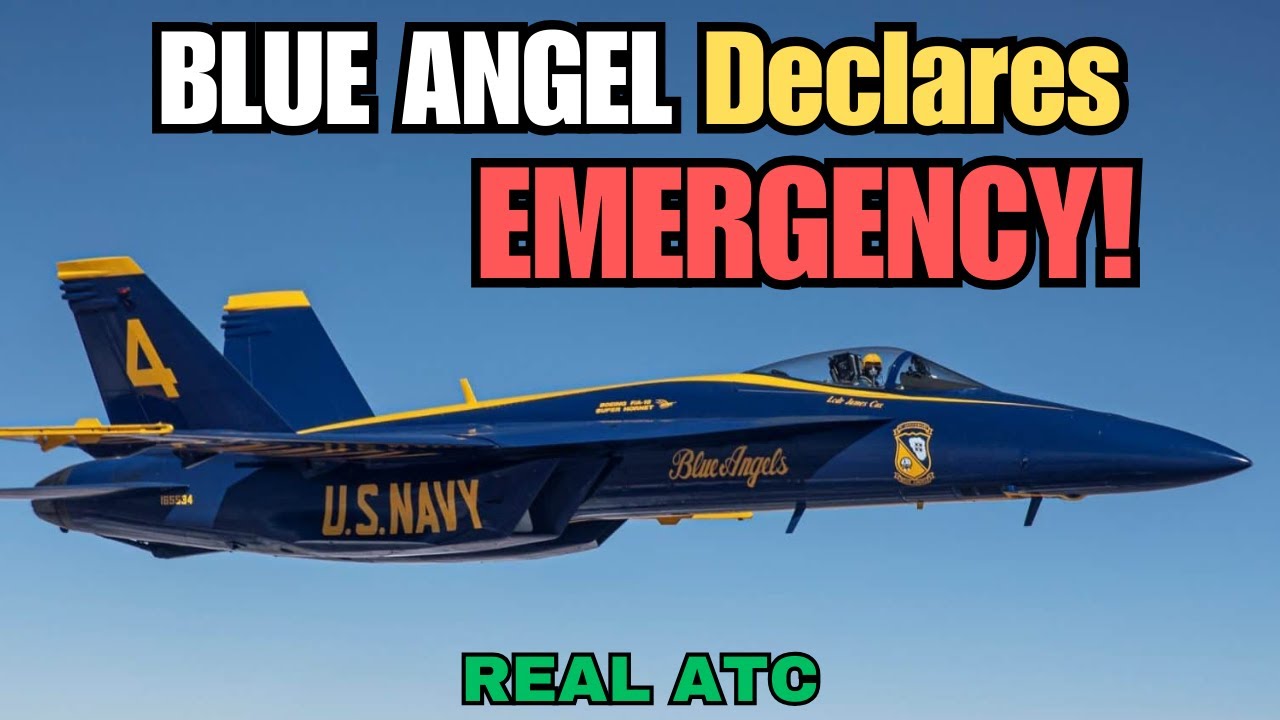Пилот Blue Angel объявил об аварийной ситуации (посадка с использованием троса) #ATC