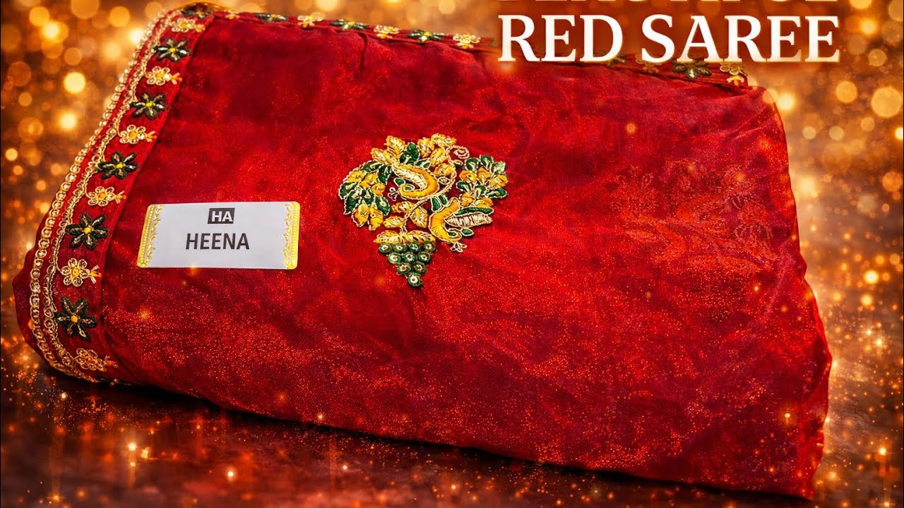 Red Bridal Saree🔥|| Party Wear Red Bridal Saree❤️ #bridalsarees #weddingsarees #designersarees