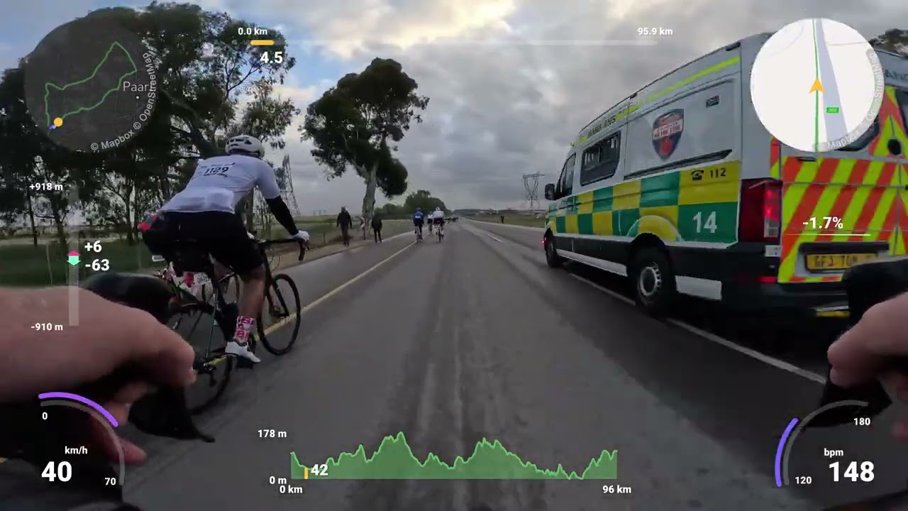 Durbie Dash Südafrika 18.10.2025, 97 km mit etwa 900 Höhenmetern