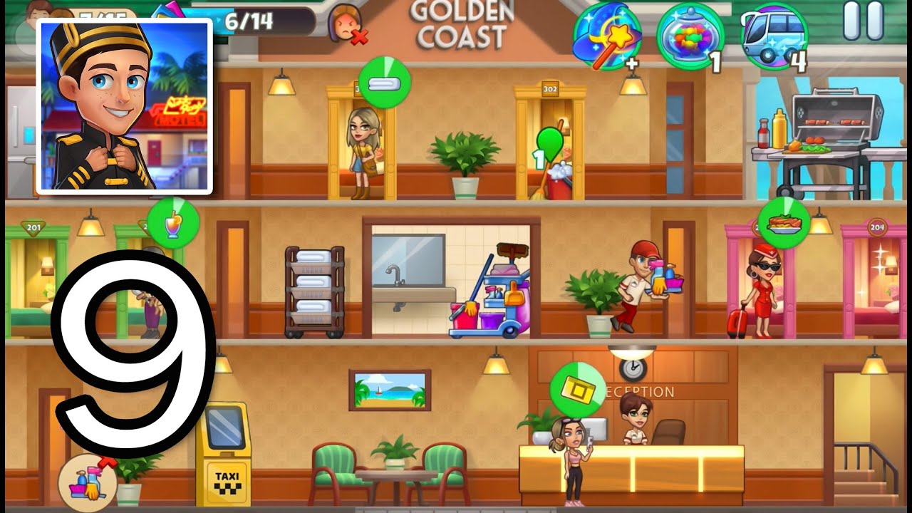 Doorman Story - Golden Coast Level 41-50 Gameplay Walkthrough Part 9 (iOS, Android)