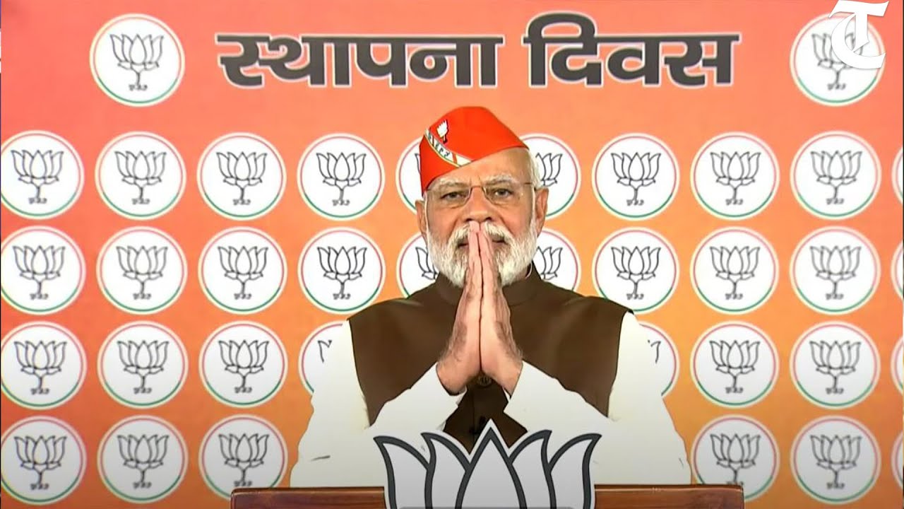 LIVE: PM Modi addresses party workers on BJP Foundation Day