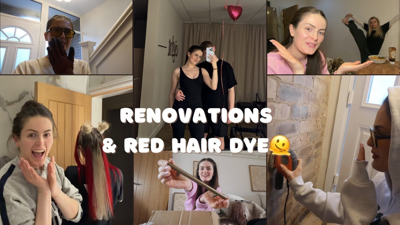 I dyed her hair red… house reno & couples pilates FAIL🤣weekly vlog🤍