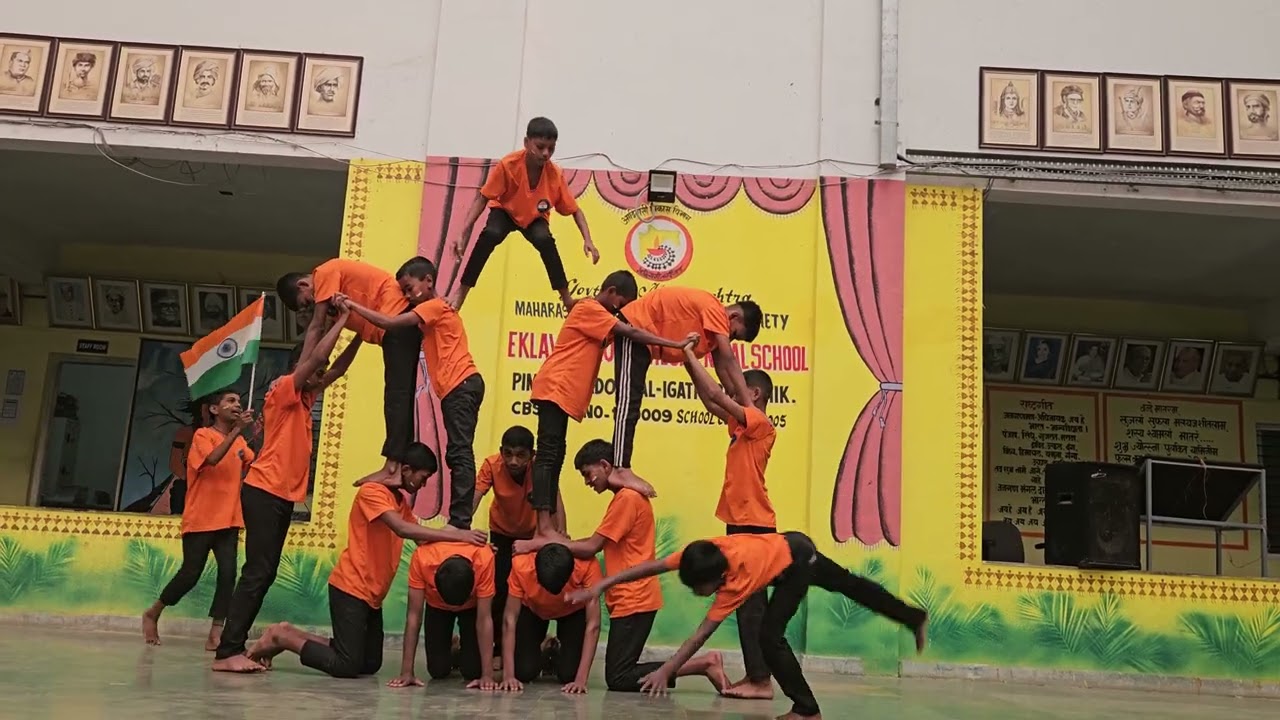 Pyramid of EMRS Devgaon  at EMRS Pimpri Sado Igatpuri Dist Nashik 