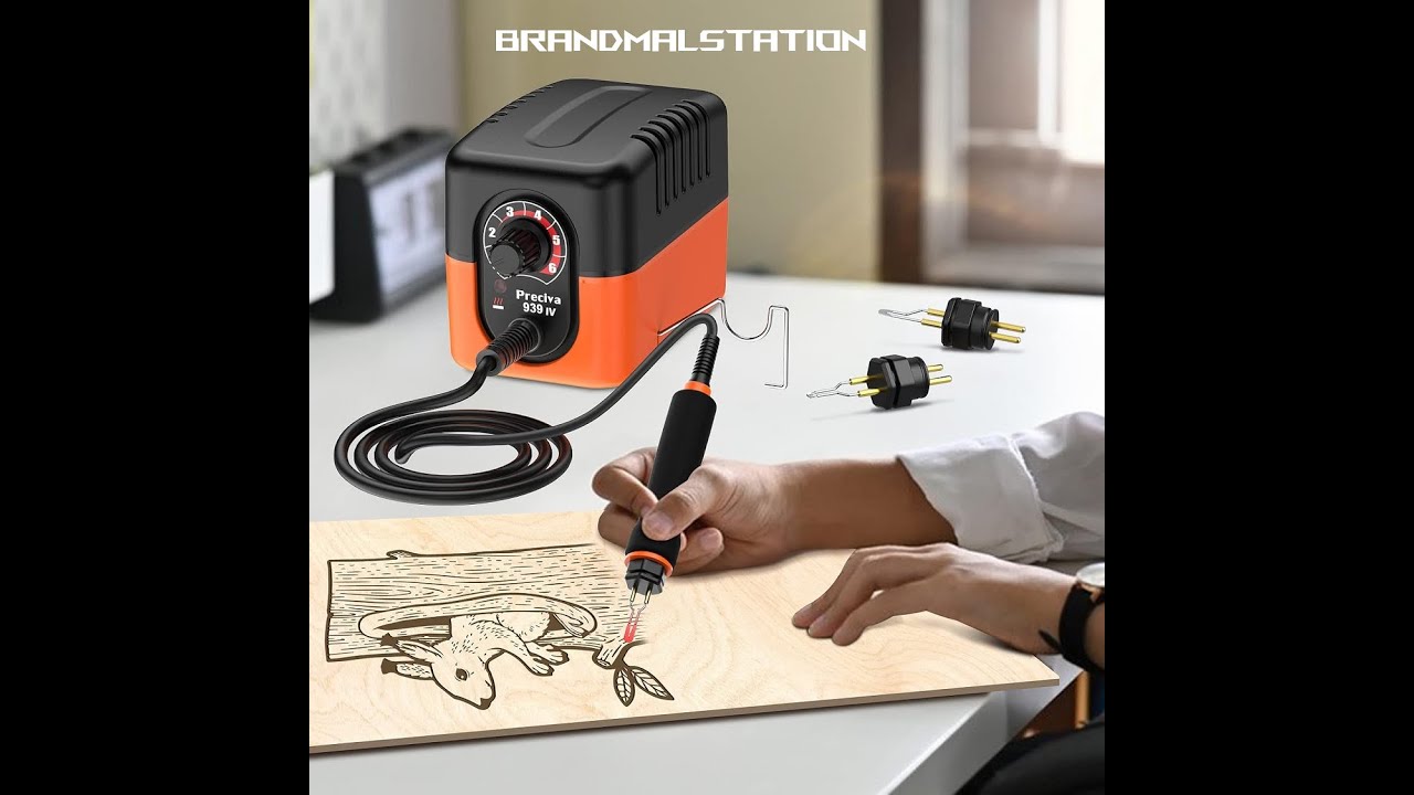 Kreativit&auml;t | Brandmalerei Set, Preciva Brandmalstation Brennkolben Set 23W mit 8pcs L&ouml;tspitzen