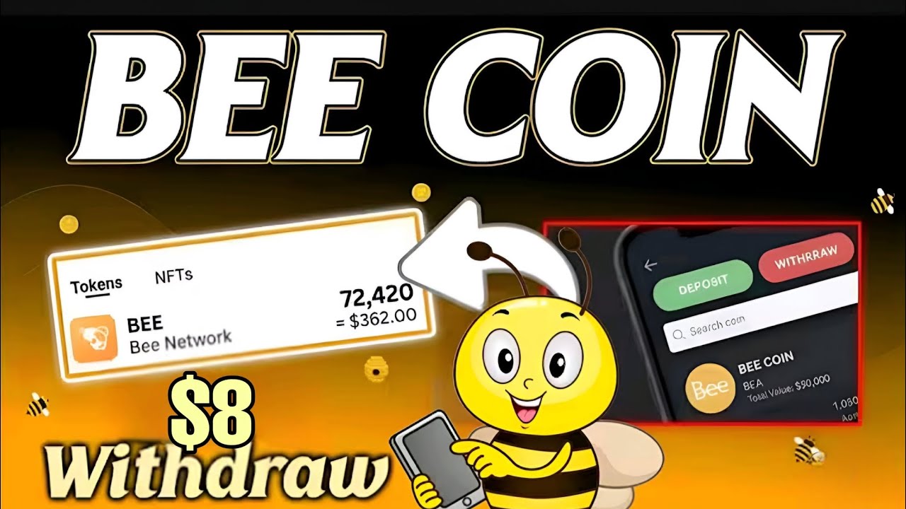 Бум 💥 Новое обновление Bee Network! Наконец-то начался вывод Bee Coin! 😱 1 Bee = 8$ 🤑🎉 #beenetwork