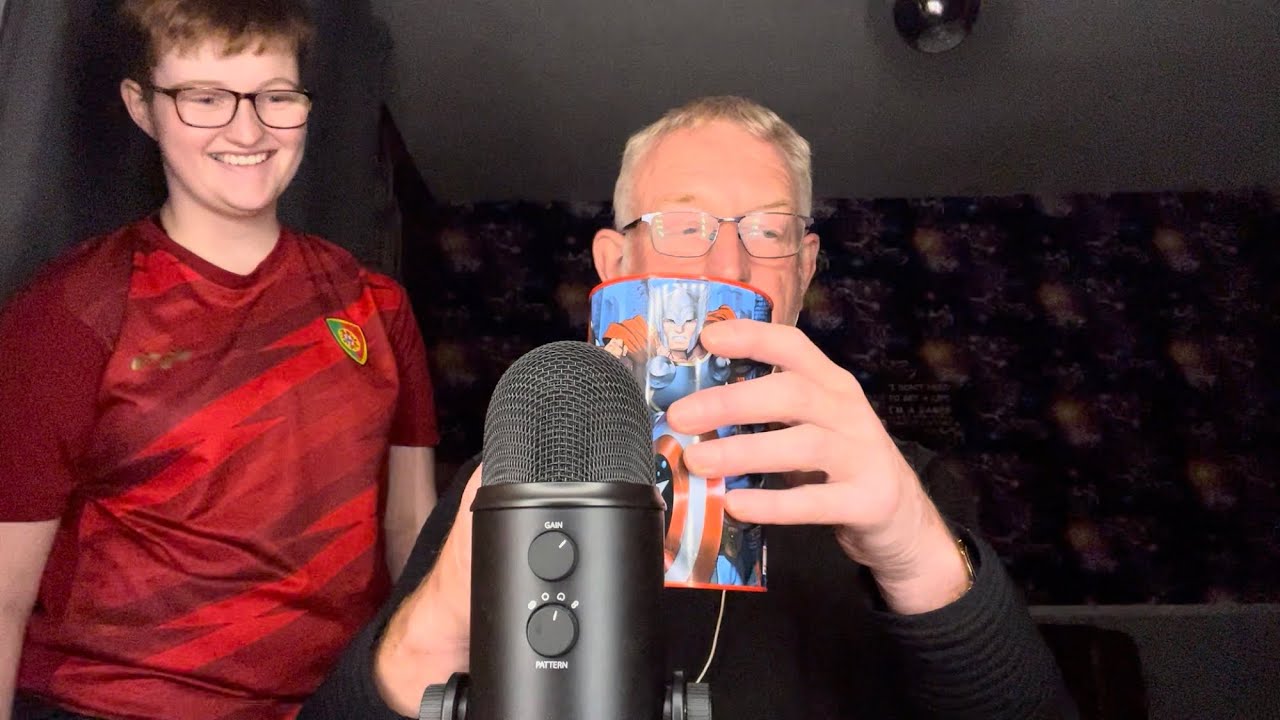 My dad tries ASMR for the first time!