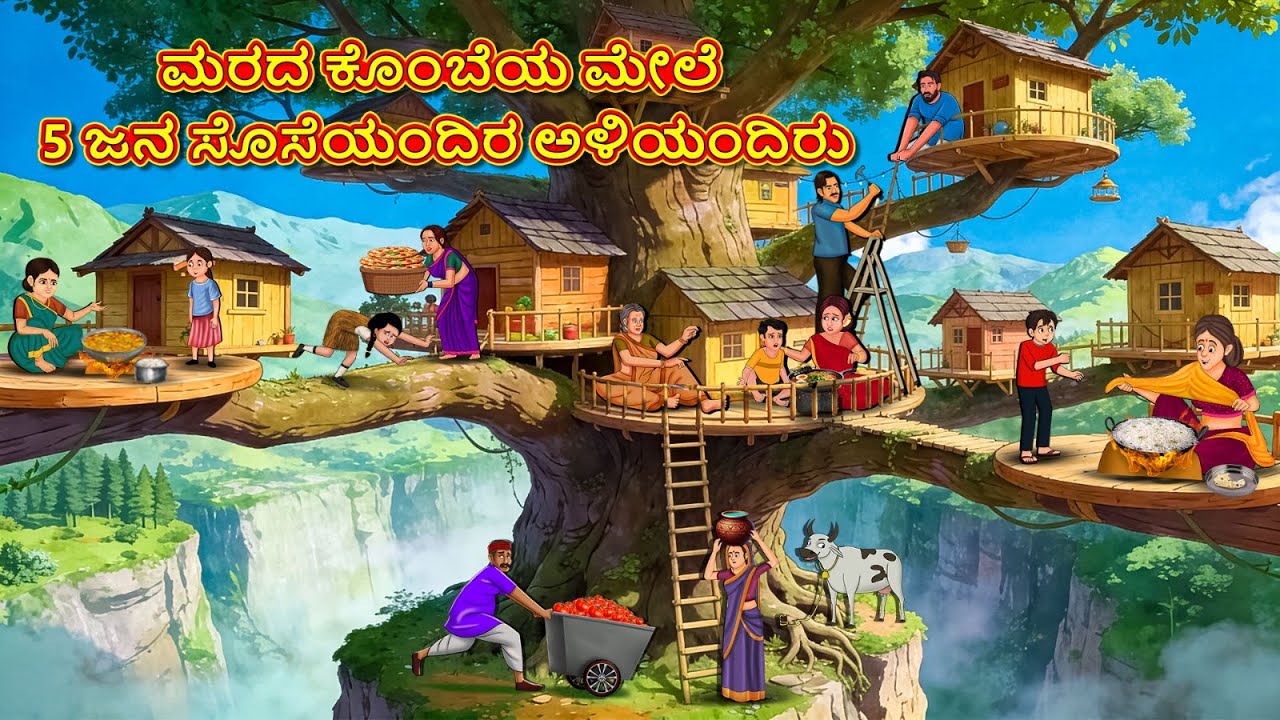 ಮರದ ಕೊಂಬೆಯ ಮೇಲೆ 5 ಜನ ಸೊಸೆಯಂದಿರ ಅಳಿಯಂದಿರು | Kannada Stories | Stories in Kannada | Kannada Kathe