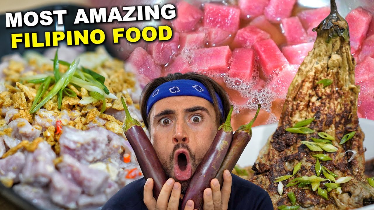 Canadian Cooks Coconut Kinilaw & Deep Fried Eggplant! | Raw Tuna Cooked with Spicy Vinegar 🇵🇭