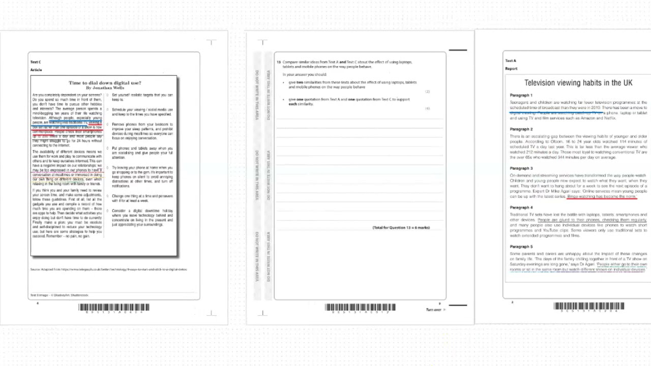 Functional Skills English Reading L2 Q12 and Q13