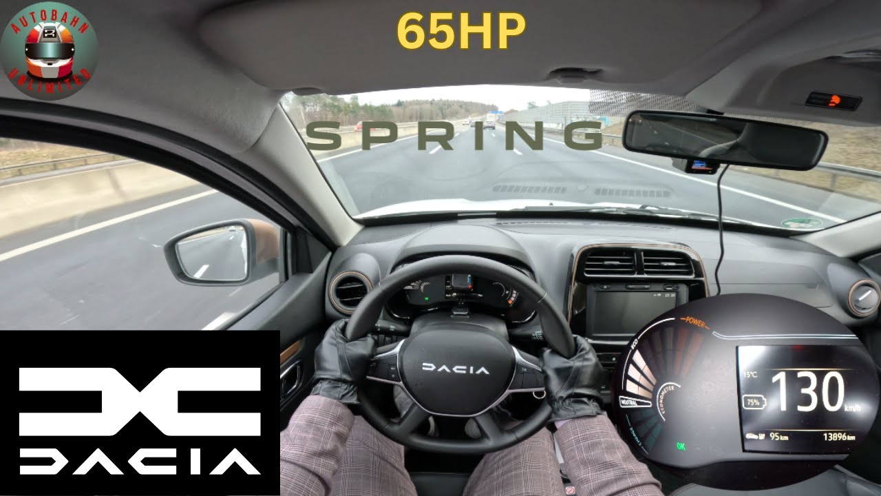 Dacia Spring || 65HP || TOP SPEED on german Auotbahn