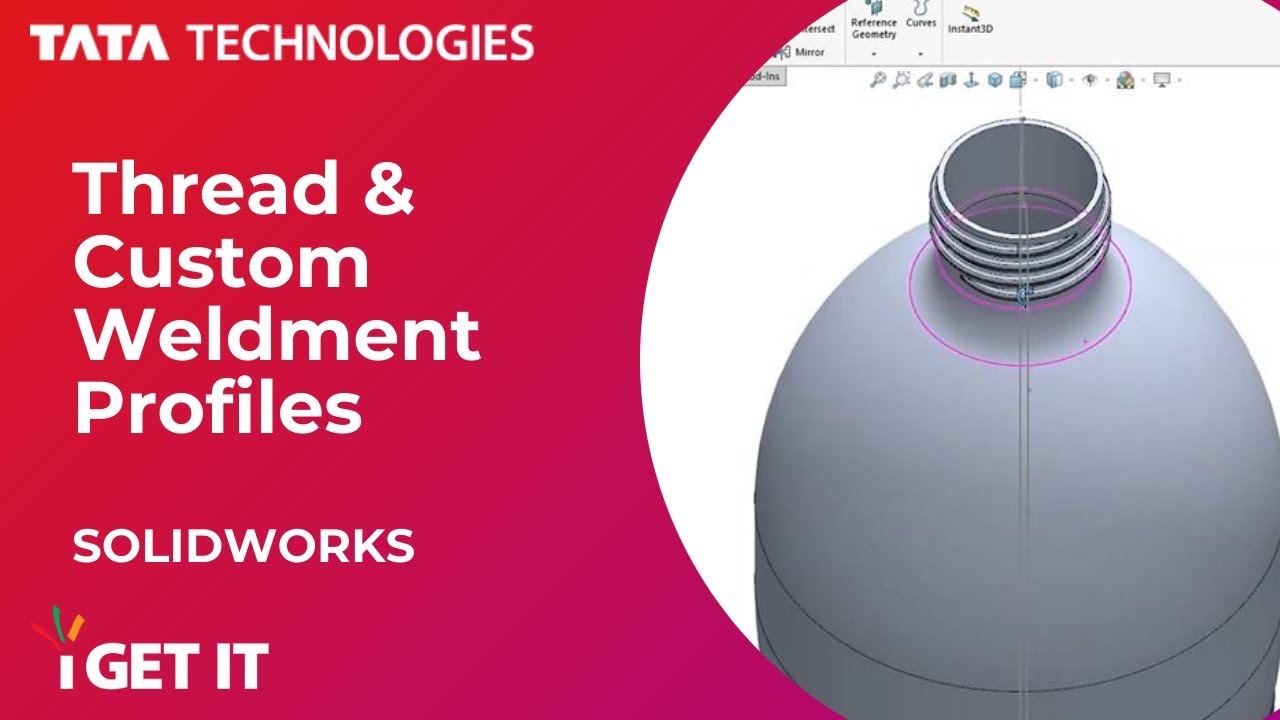 How to draw Custom Weldment Profiles & Thread Profiles in SOLIDWORKS