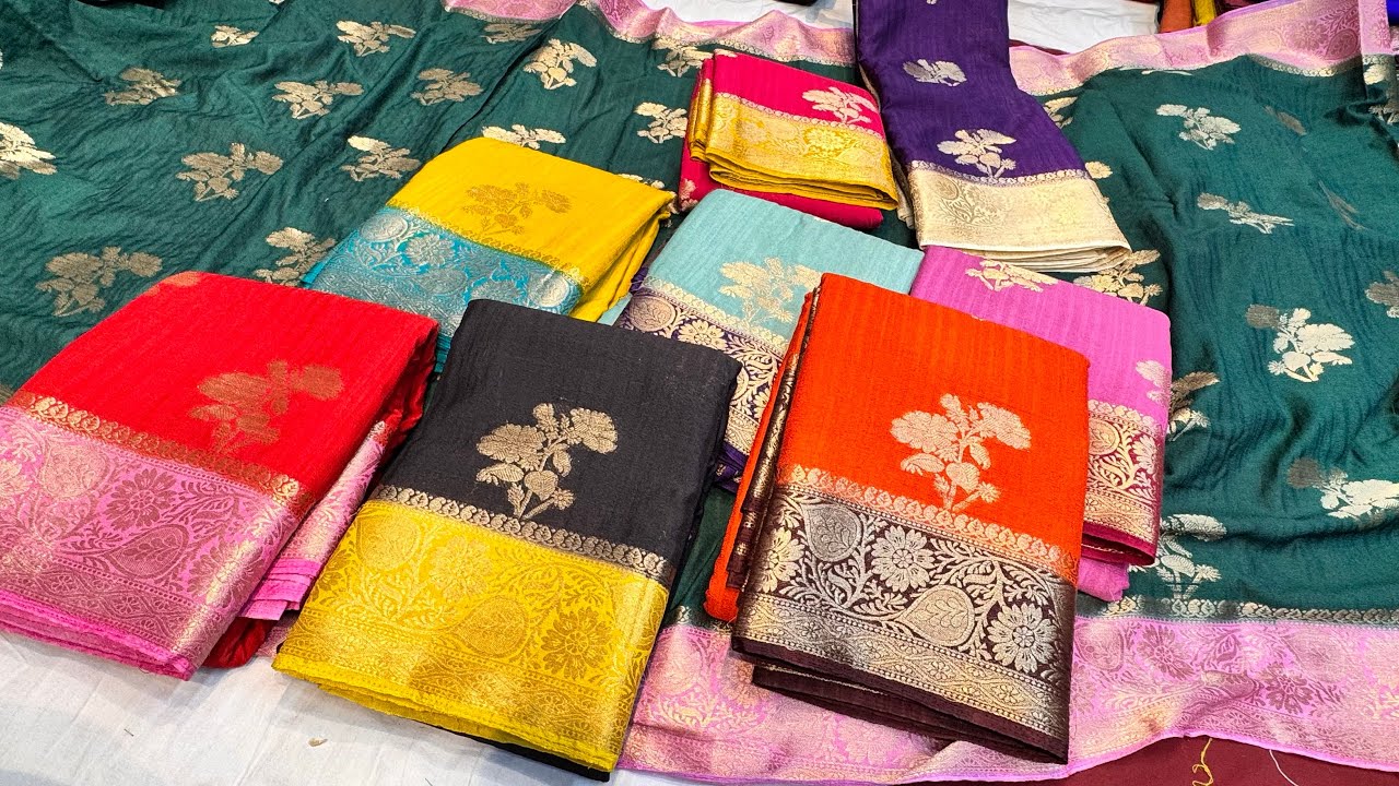Chickpet Bangalore Wholesale Very Affordable Price Festival New Arrival Sarees Collection|Single Avl