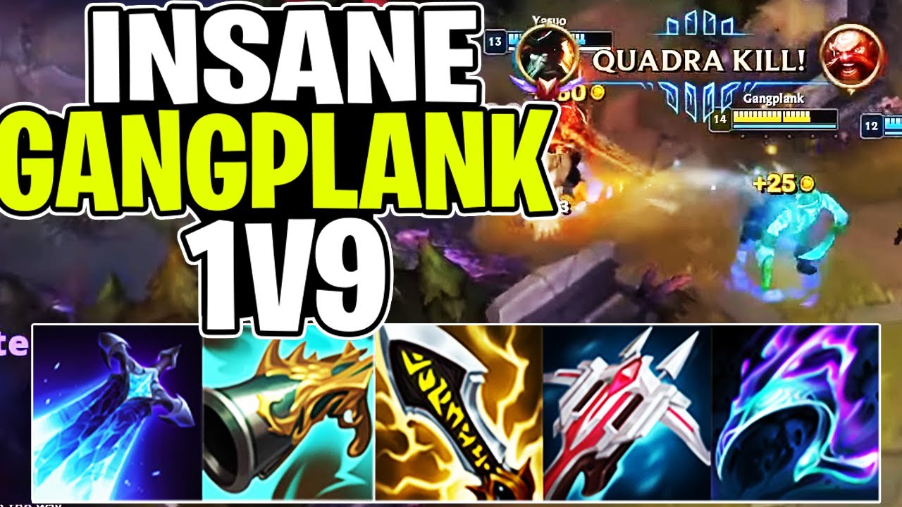 SOLARBACCA INSANE GANGPLANK 1V9 (QUADRAKILL)