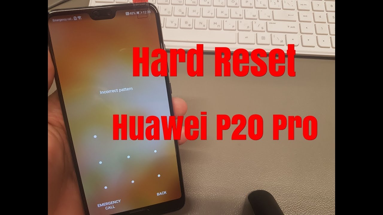 Hard reset Huawei P20 Pro /CLT-L29/. Unlock pin, pattern, password lock.