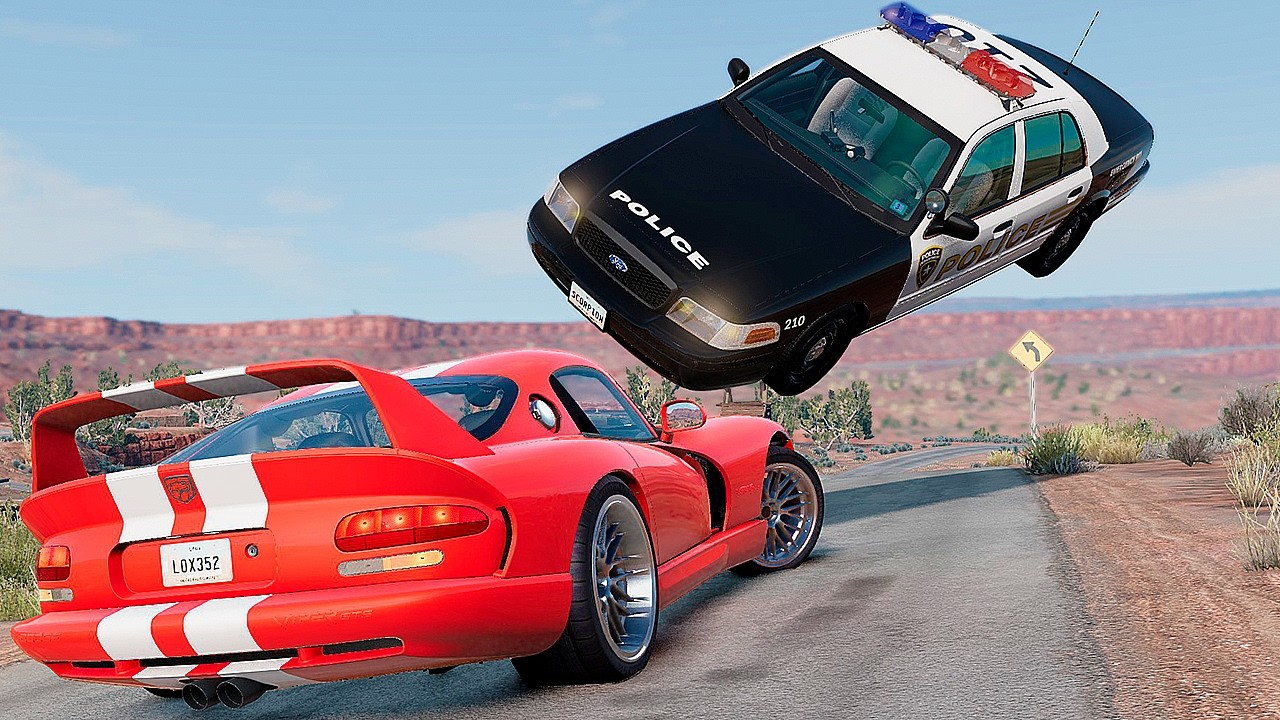 Police Chase and Epic Car Crashes | BeamNG.Drive #46