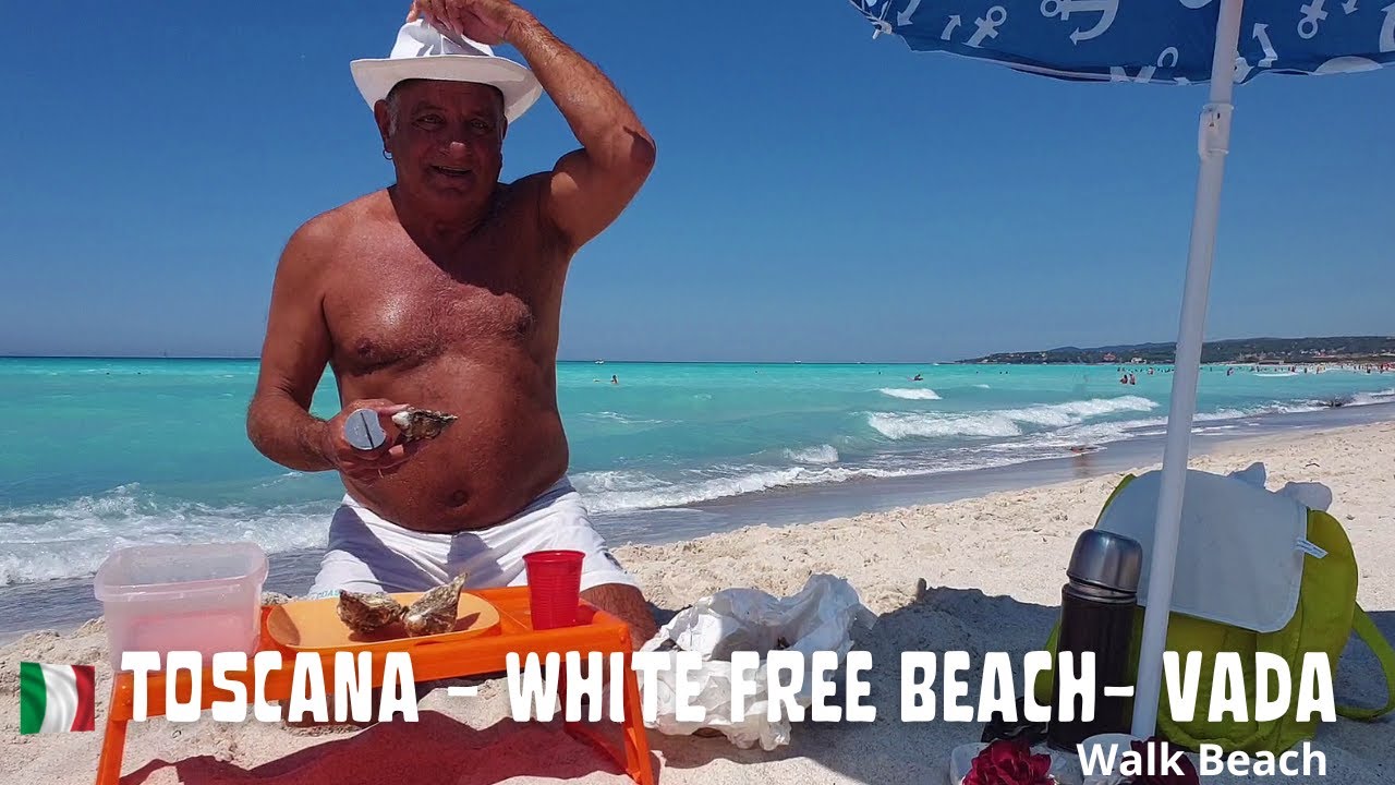 🇮🇹Vada, Italy Walk on The Free White Beach in Tuscany, Livorno