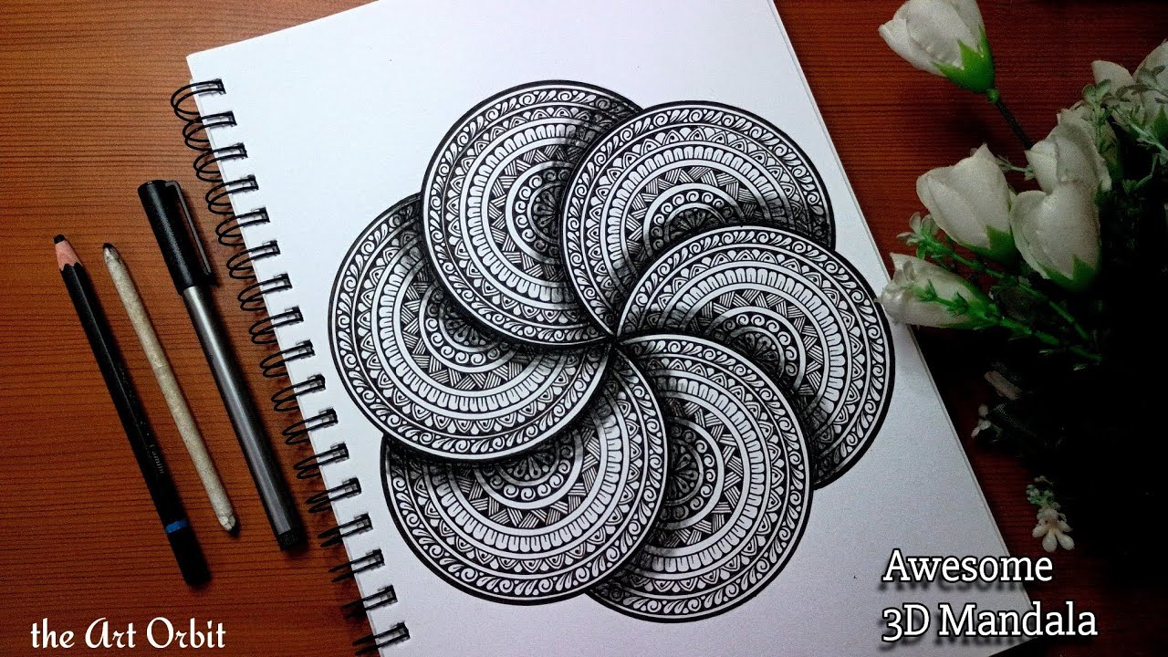 Awesome 3D Mandala | How to draw Mandala art #mandaladrawing  #viralvideo #mandalaartforbeginners