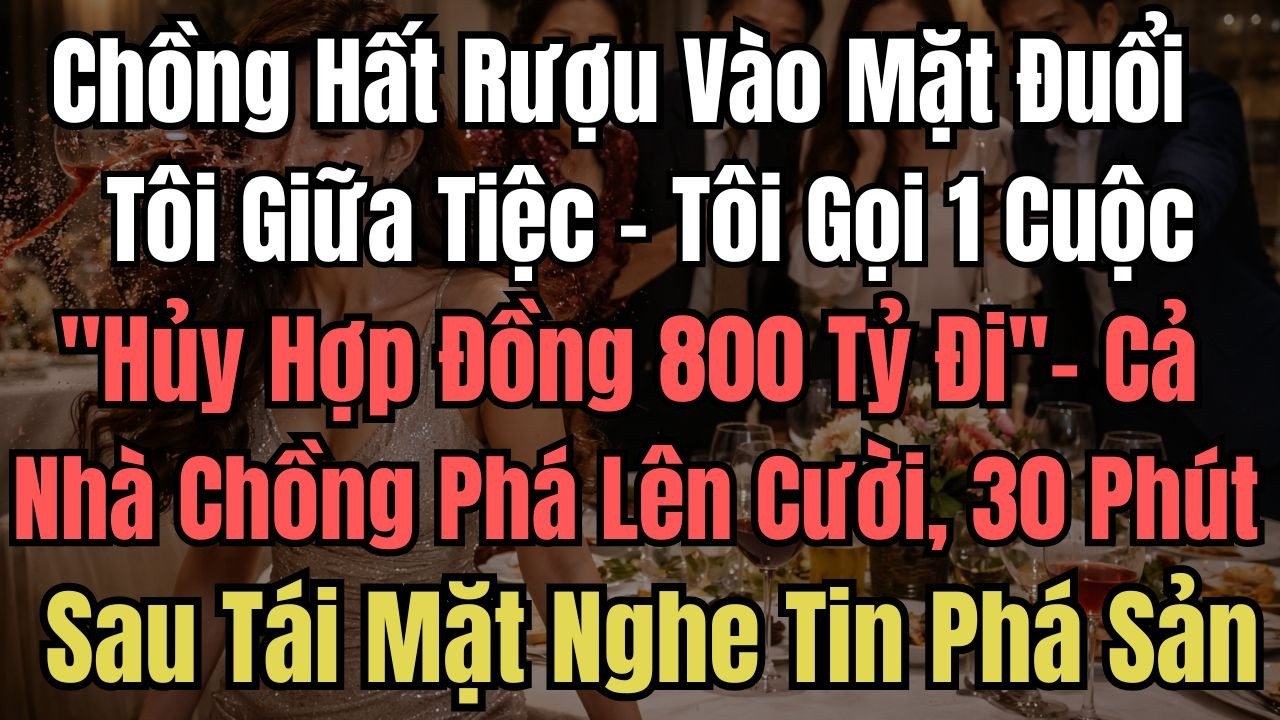 Chồng Hất Rượu Vào Mặt Đuổi Tôi Giữa Tiệc- Tôi Gọi 1 Cuộc: ''Hủy Hợp Đồng 800 Tỷ Đi''- Cả Nhà Chồng
